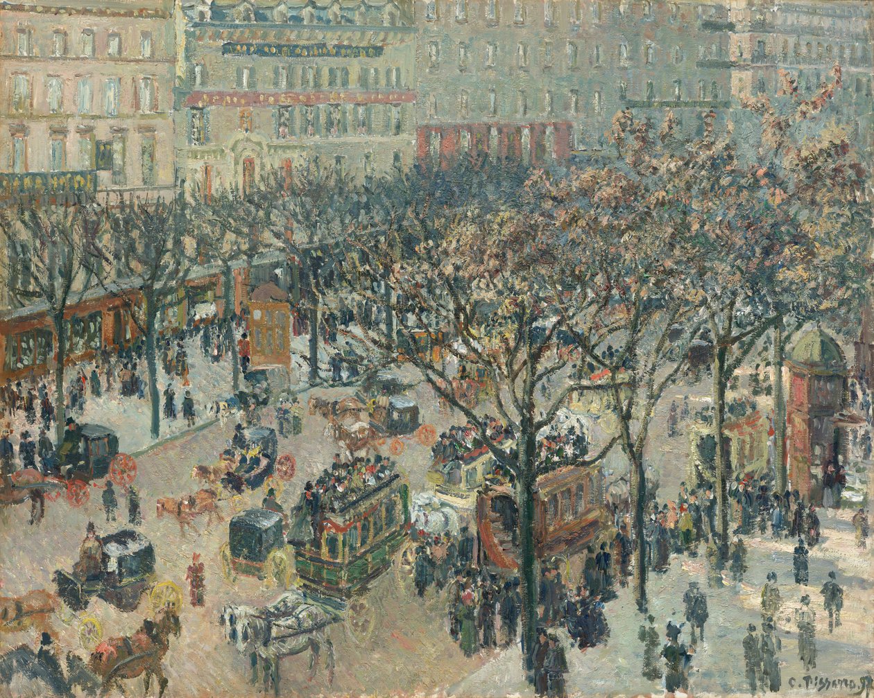 Boulevard des Italiens、朝、日光、1897 年。 作： カミーユ・ピサロ