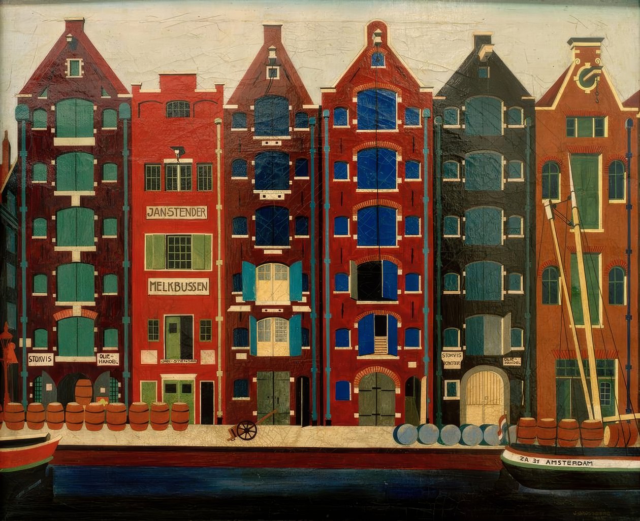 アムステルダム、Brouwersgracht 作： カール・グロスベルク