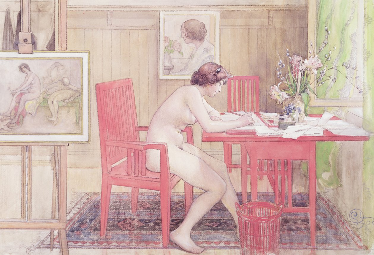 モデル作成はがき、1906 作： カール・ラーソン
