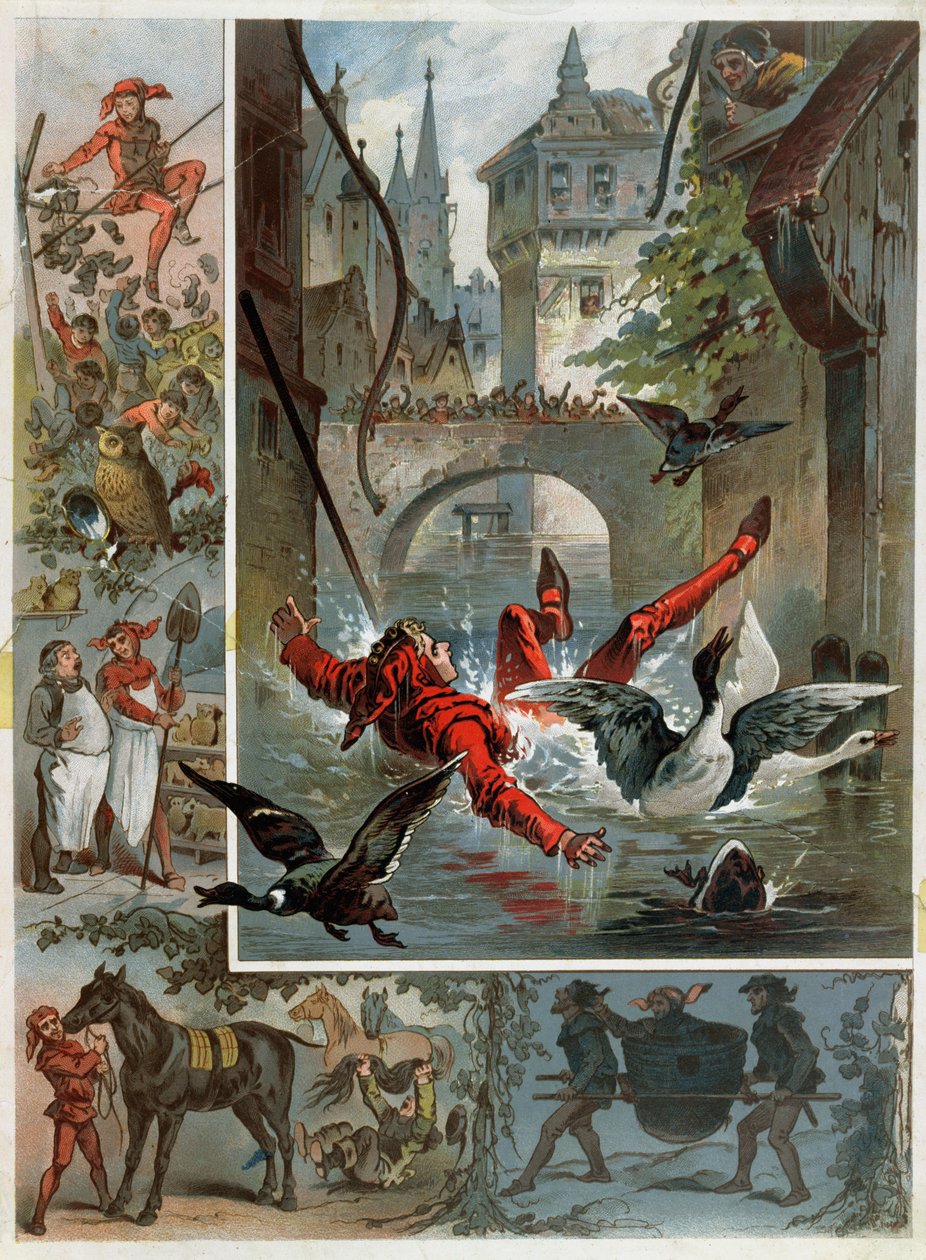 リチャード・シュトラウス（1864-1949）によるオイレンシュピーゲルの物語のイラストc.1860-80 作： カール・オフターディンガー