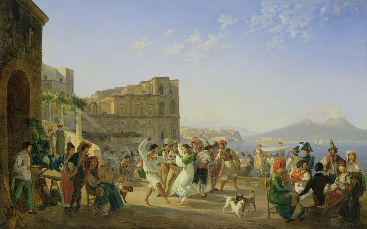 イタリアの踊り、ナポリ、1836 作： カール・ウィルヘルム・ゲツロフ