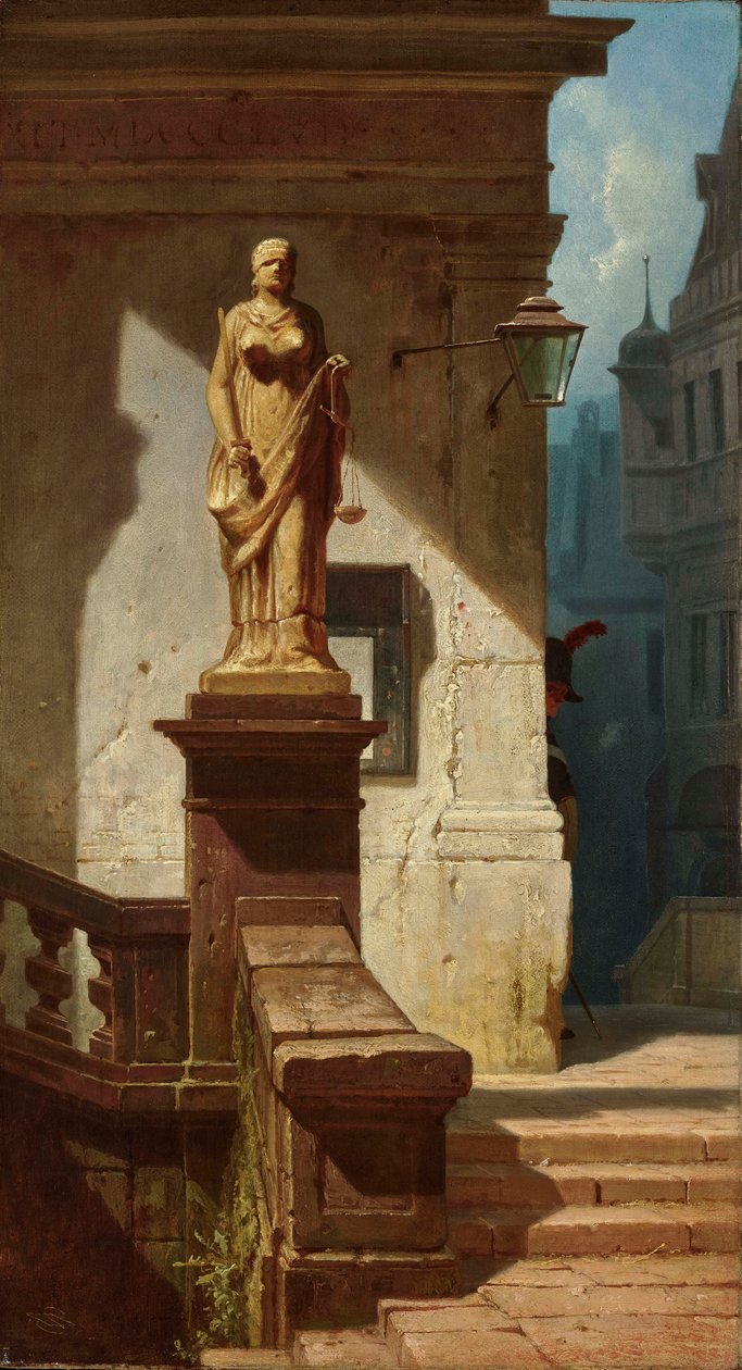 法律の目 Justitia、1857 年。 作： カール・スピッツウェグ
