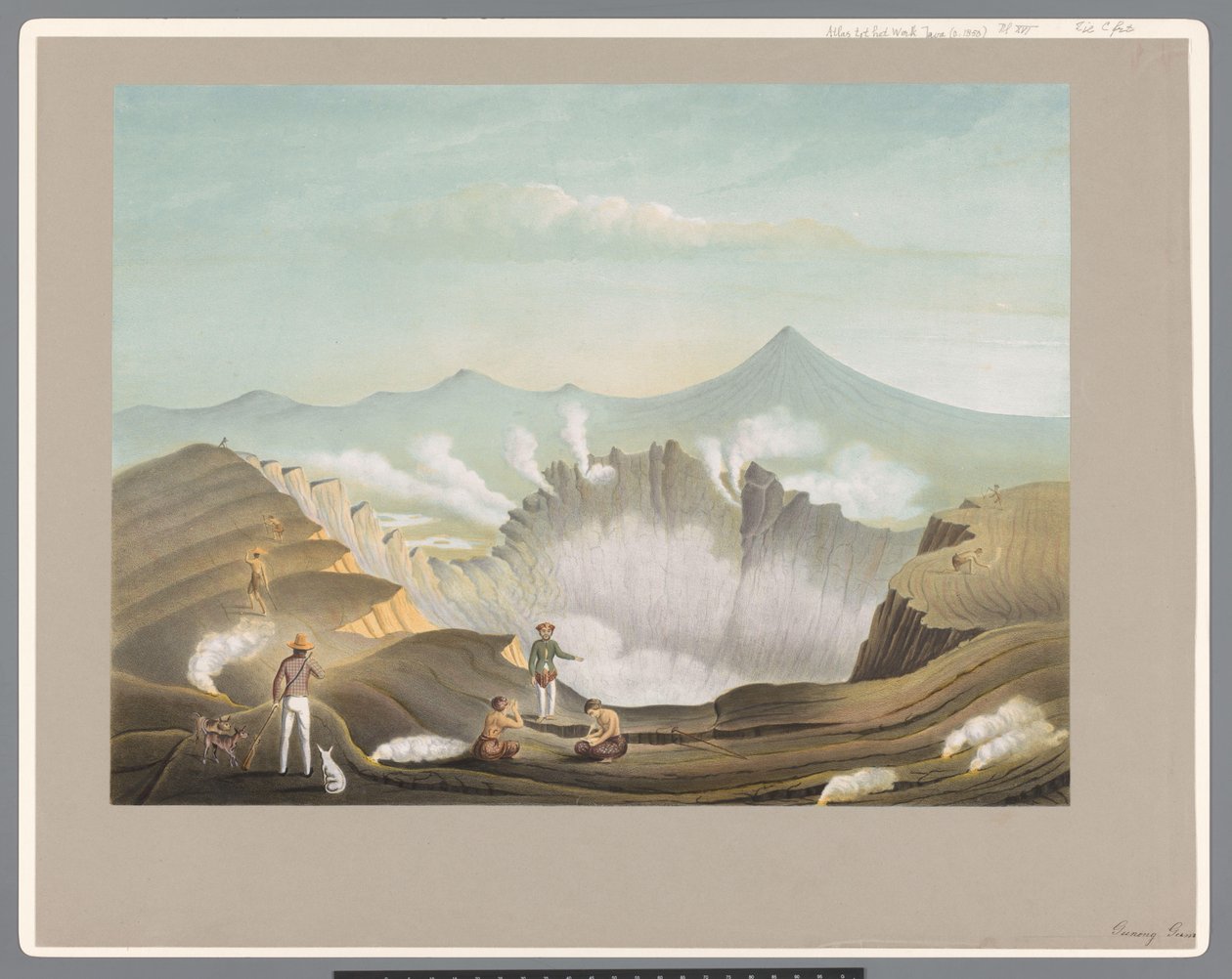 西ジャワのグントゥール火山 作： Carl Wilhelm Mieling（おそらく）