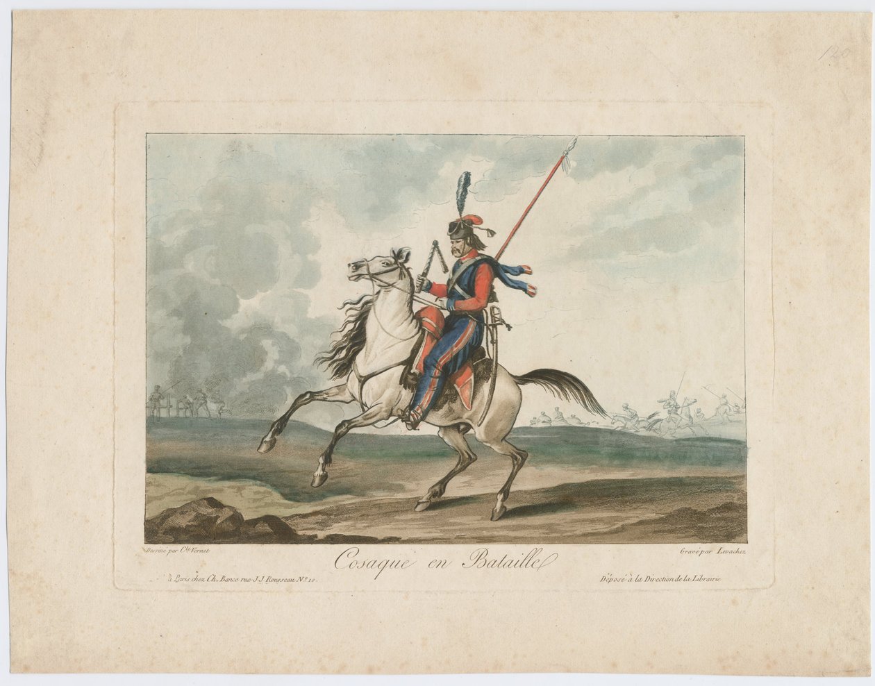 戦いのコサック、1815 作： カール・ヴェルネ