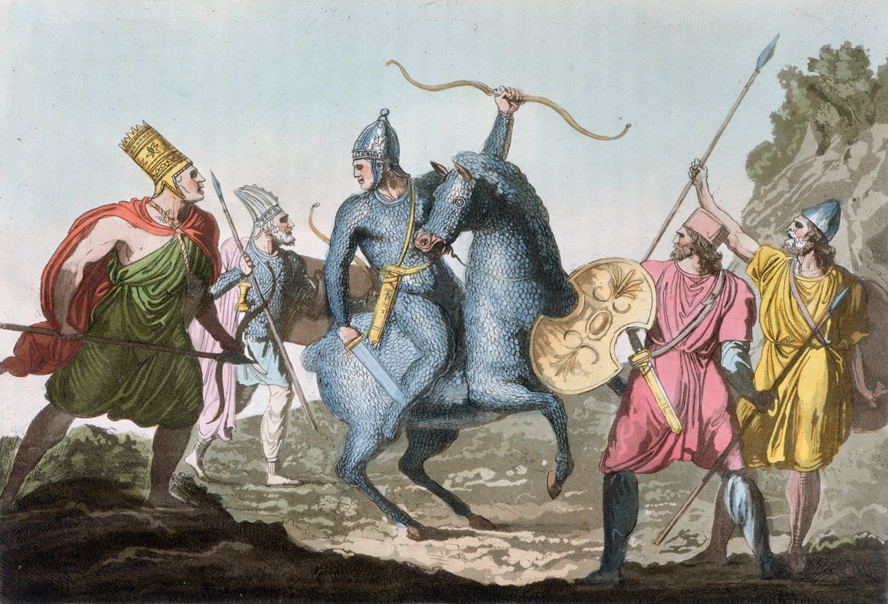 アルサシデ王朝の軍事衣装、1821 作： カルロ・ボッティチェッリ