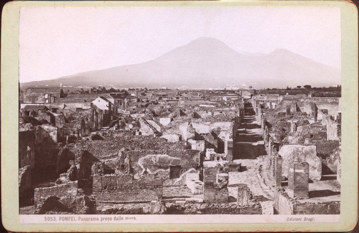 ポンペイのパノラマ、1880年頃（写真） 作： カルロ・ブロギ