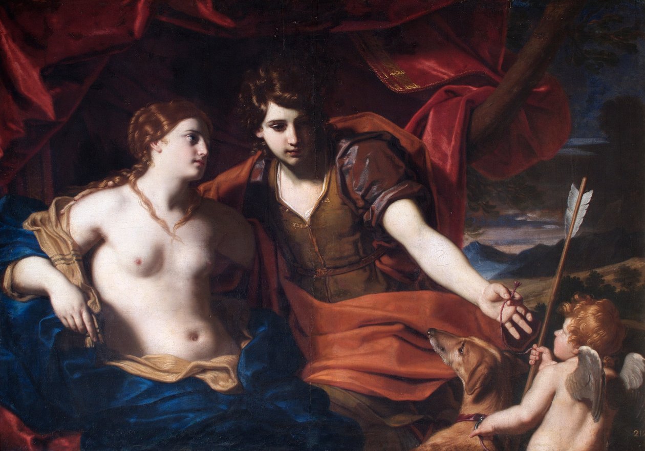 ヴィーナスとアドニス」、c1700-c1710 作： カルロ・チニャーニ