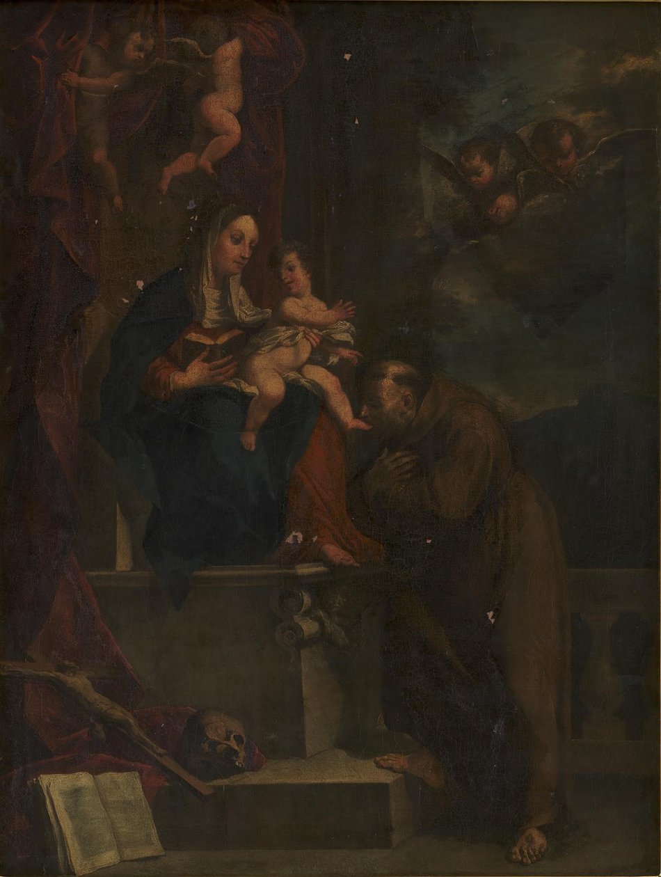 マリア、イエス、聖フランシスコ 作： Carracci'erne