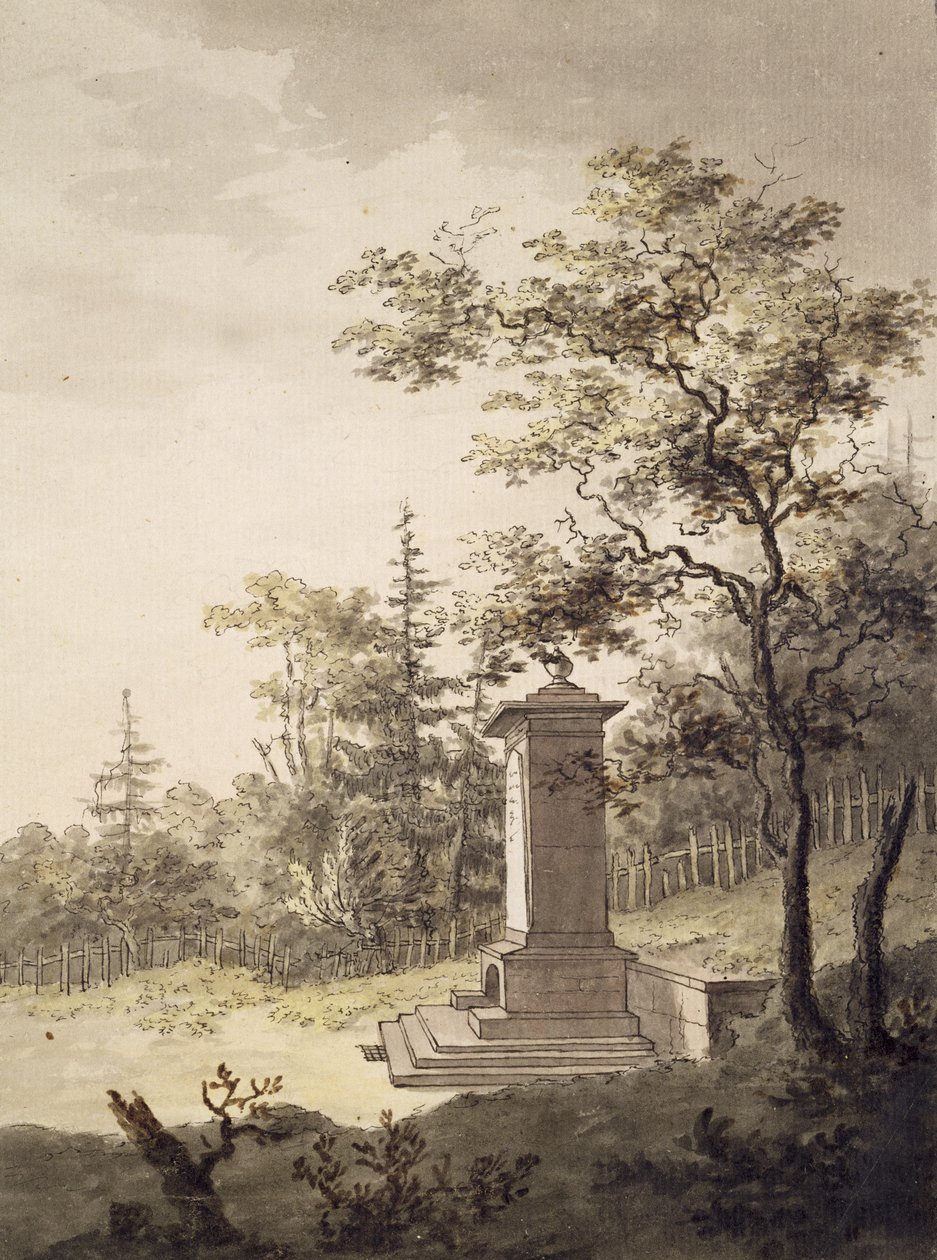 エミリアス・キルデ、1797（ペンとトイレットペーパーのインク） 作： カスパー・デイビッド・フリードリッヒ
