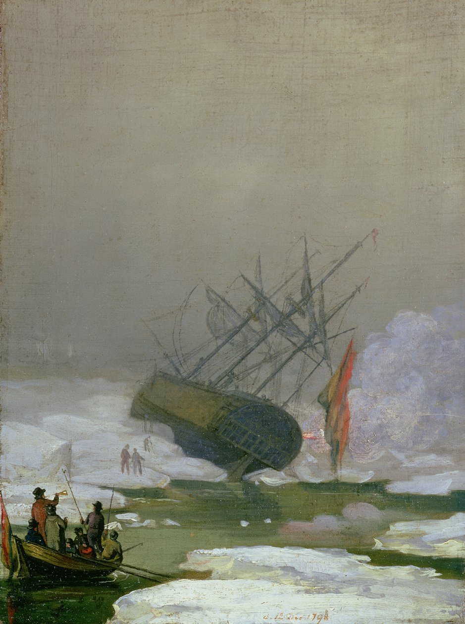 1798年12月12日の北極海での船 作： カスパー・デイビッド・フリードリッヒ