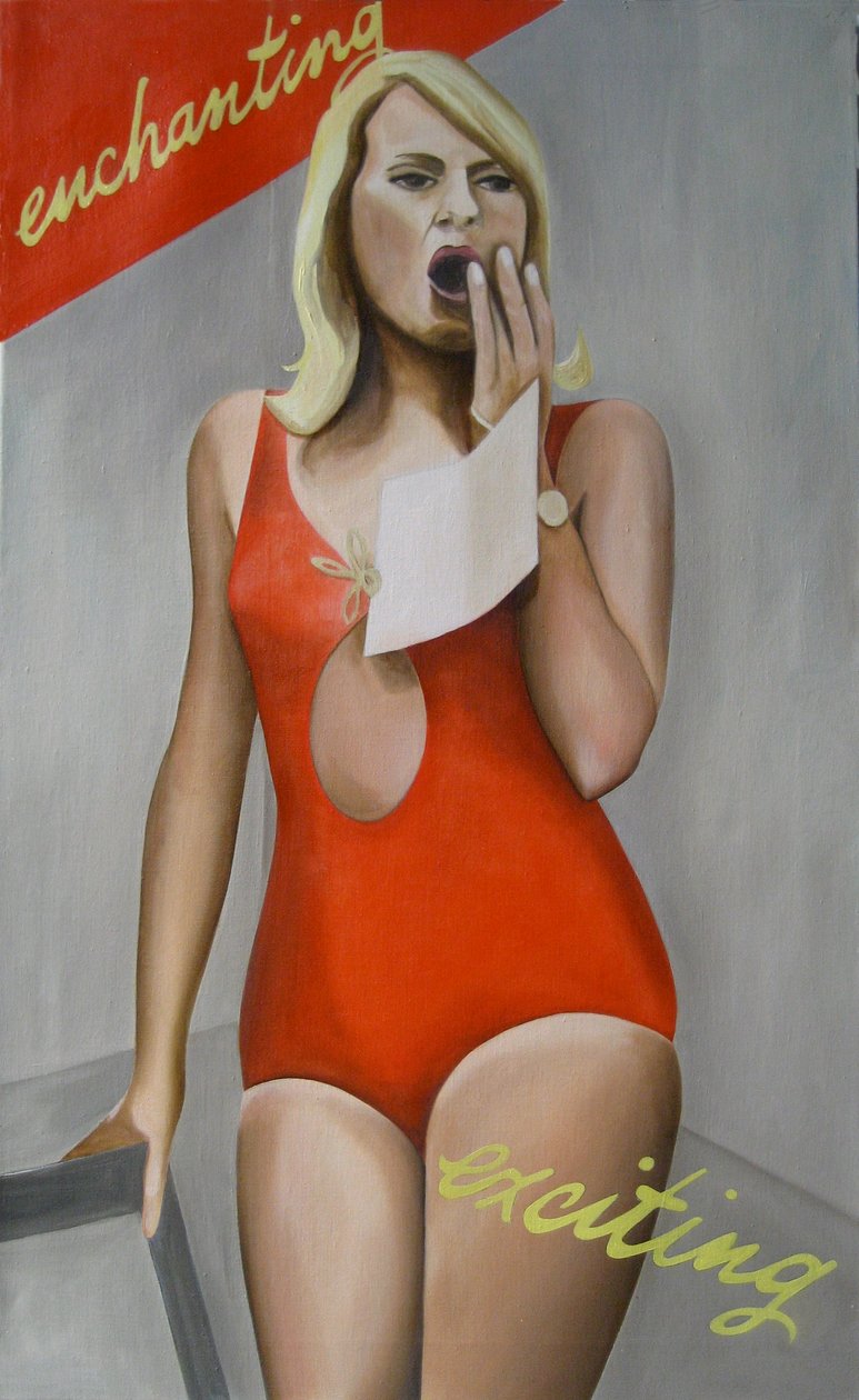 魅惑的、刺激的, 2007 (リネンに油彩) 作： キャシー・ロマックス