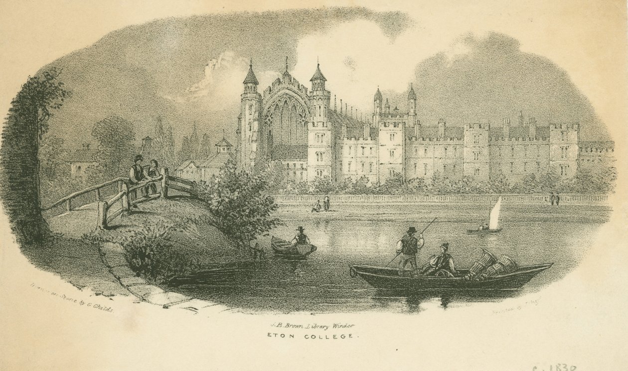 イートンカレッジ、1830年頃 作： Cephas Grier Childs