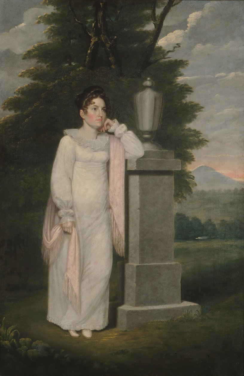 Cephas Thompson 夫人 Olivia Leonard, ca. 1810-20。 作： セファス・トンプソン