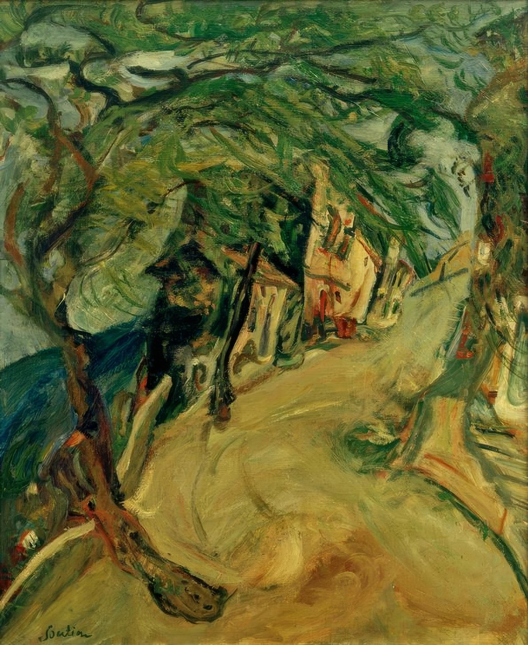 Ch。Soutine、丘への道 作： Chaim Soutine