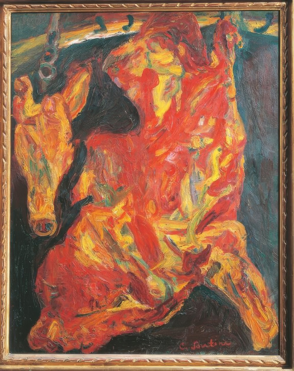 ChaïmSoutine、牛と子牛の頭-絵画1925 作： Chaim Soutine