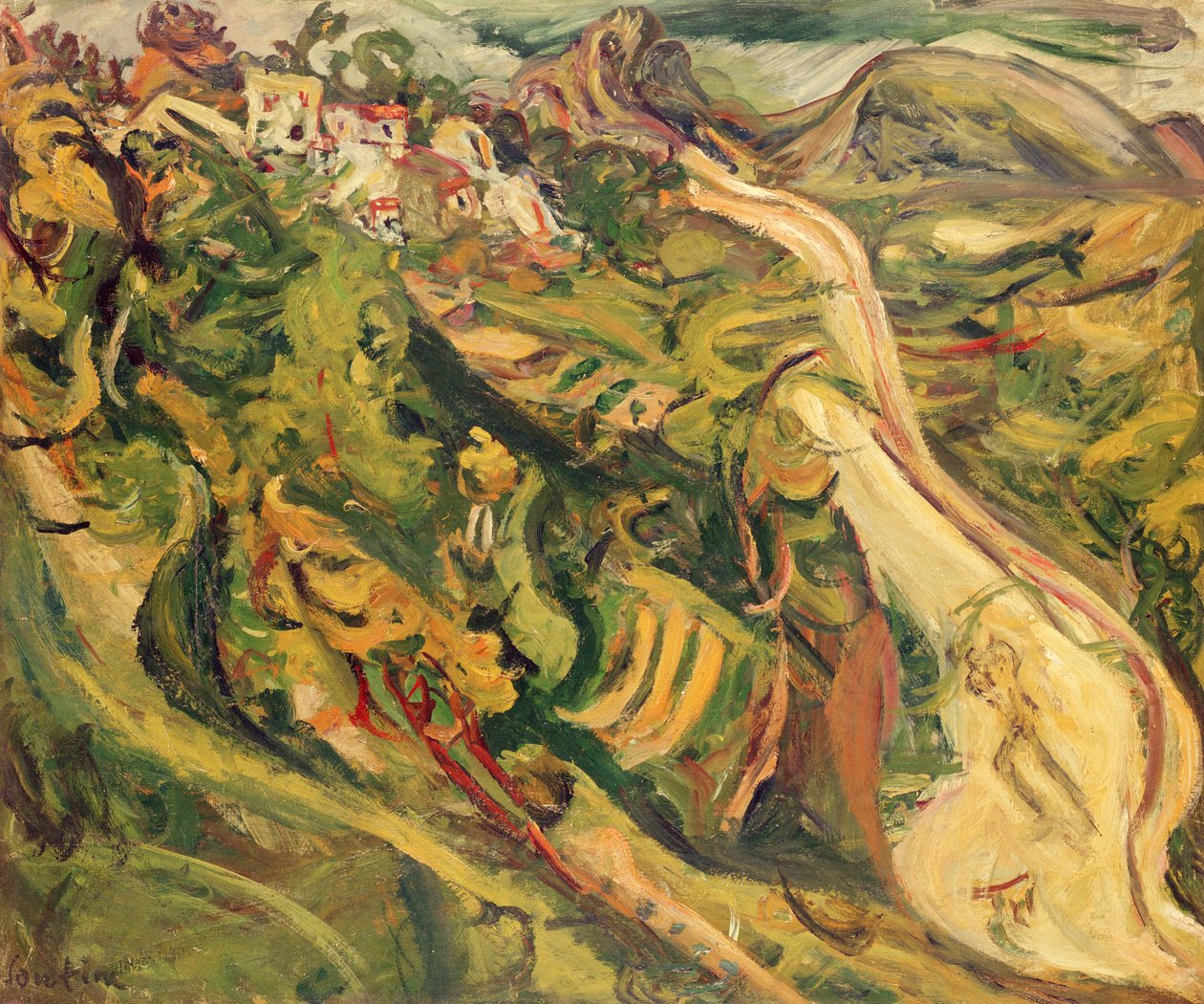 風景-道、1922 作： Chaim Soutine