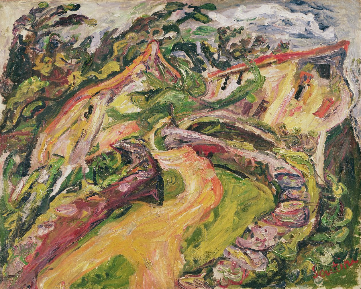 風景、1919 作： Chaim Soutine