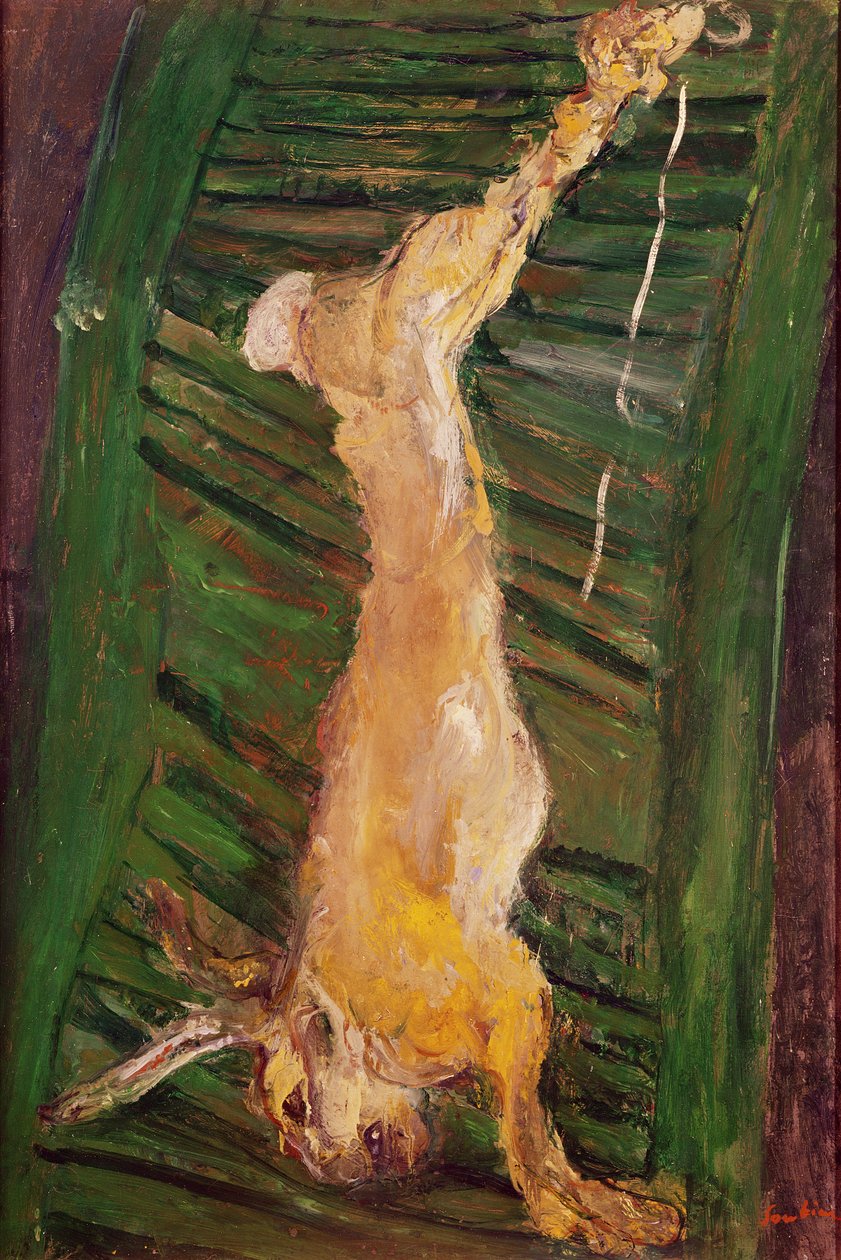 緑のシャッターのうさぎ、c.1924-25 作： Chaim Soutine