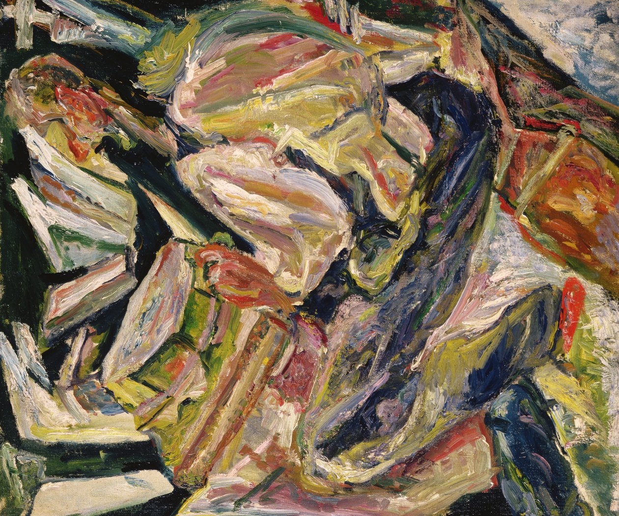 座っている人」1920-29年頃（油彩・キャンバス 作： Chaim Soutine
