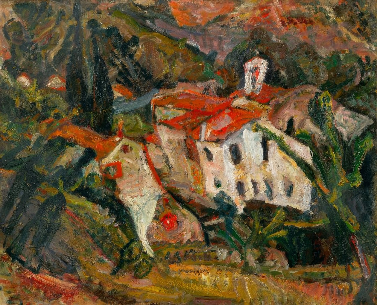 セレの風景 作： Chaim Soutine