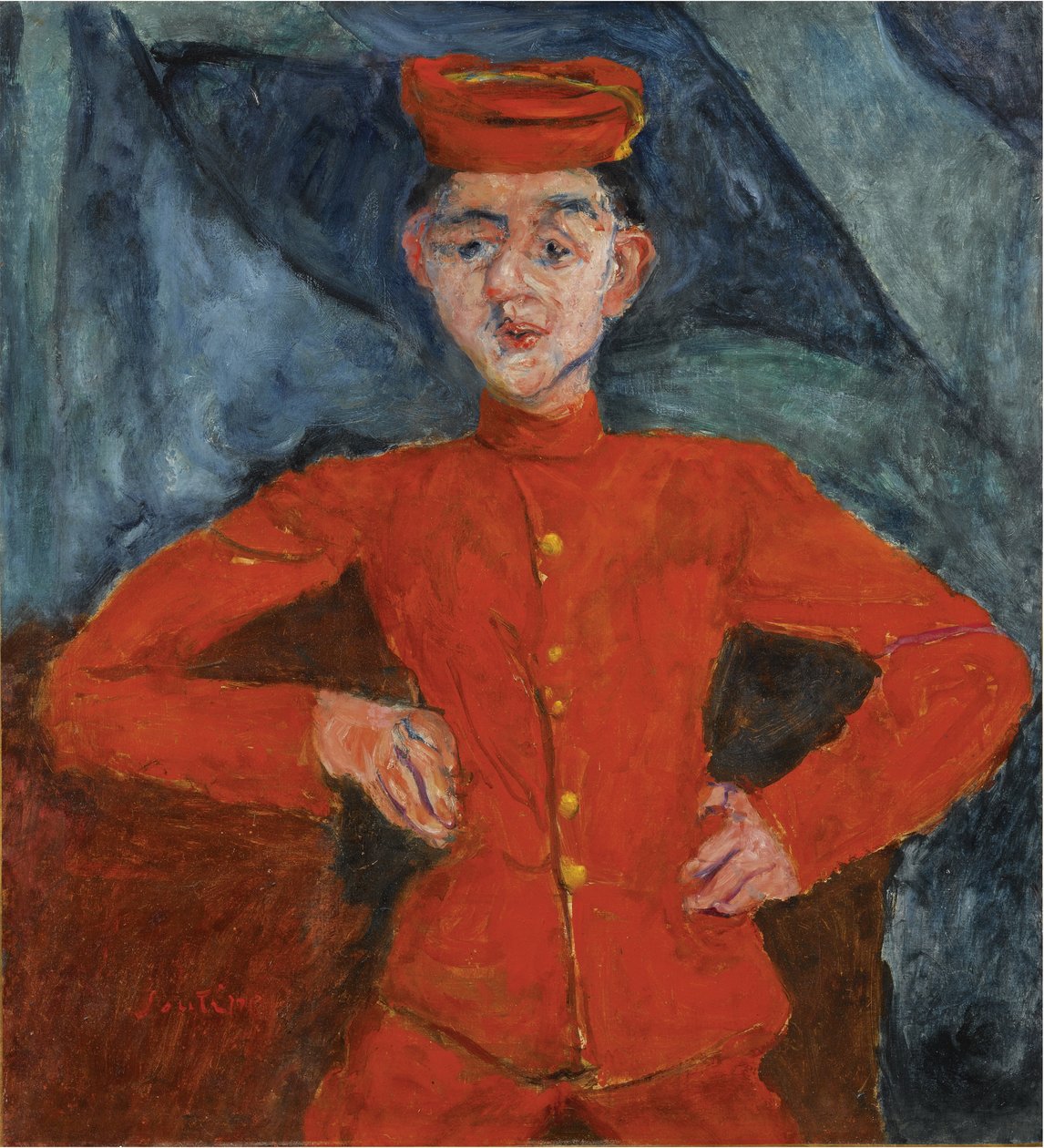 マキシムズのハンターc。 1925 作： Chaim Soutine