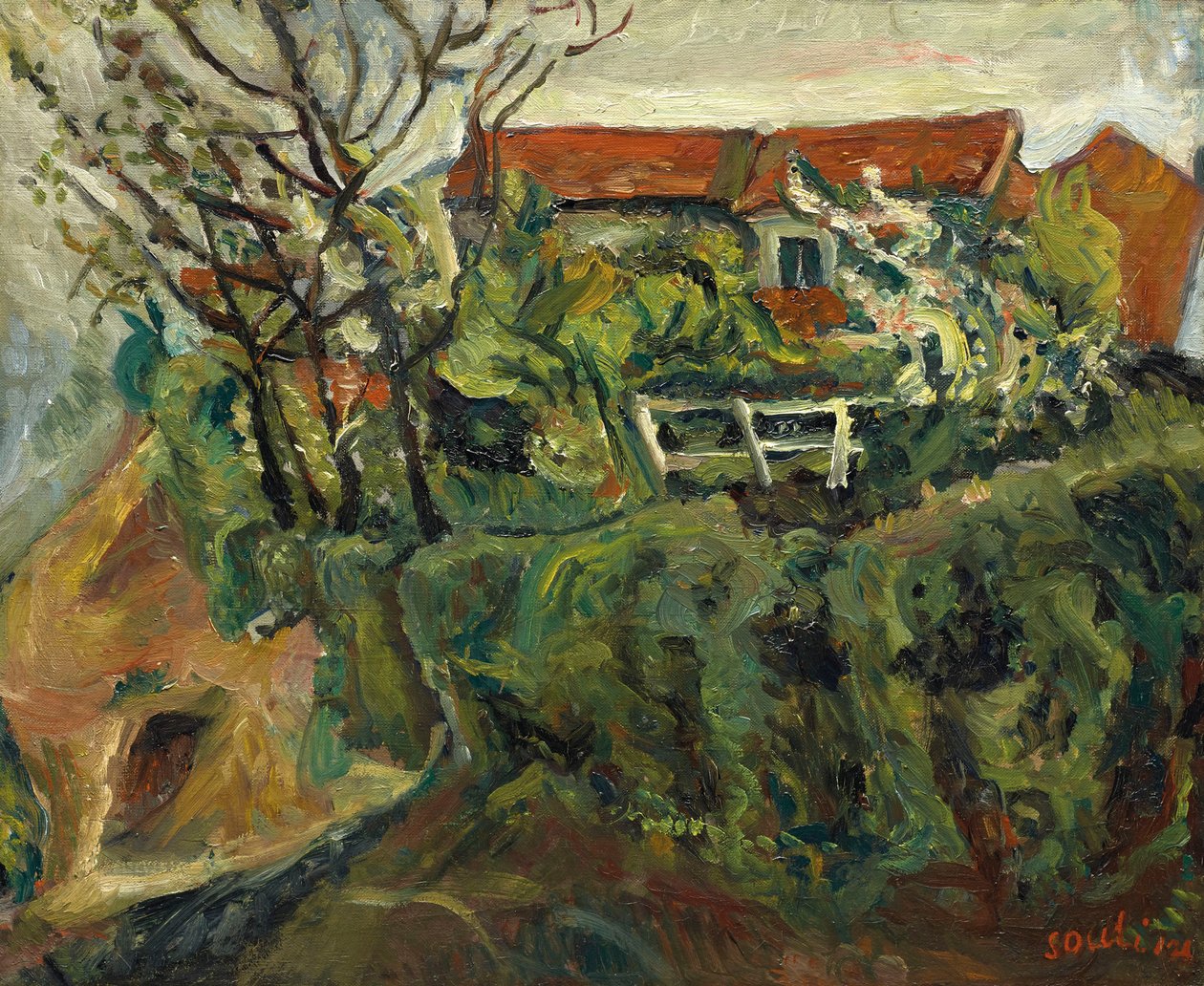 風景の中の家、1918～1919年頃。 作： Chaim Soutine