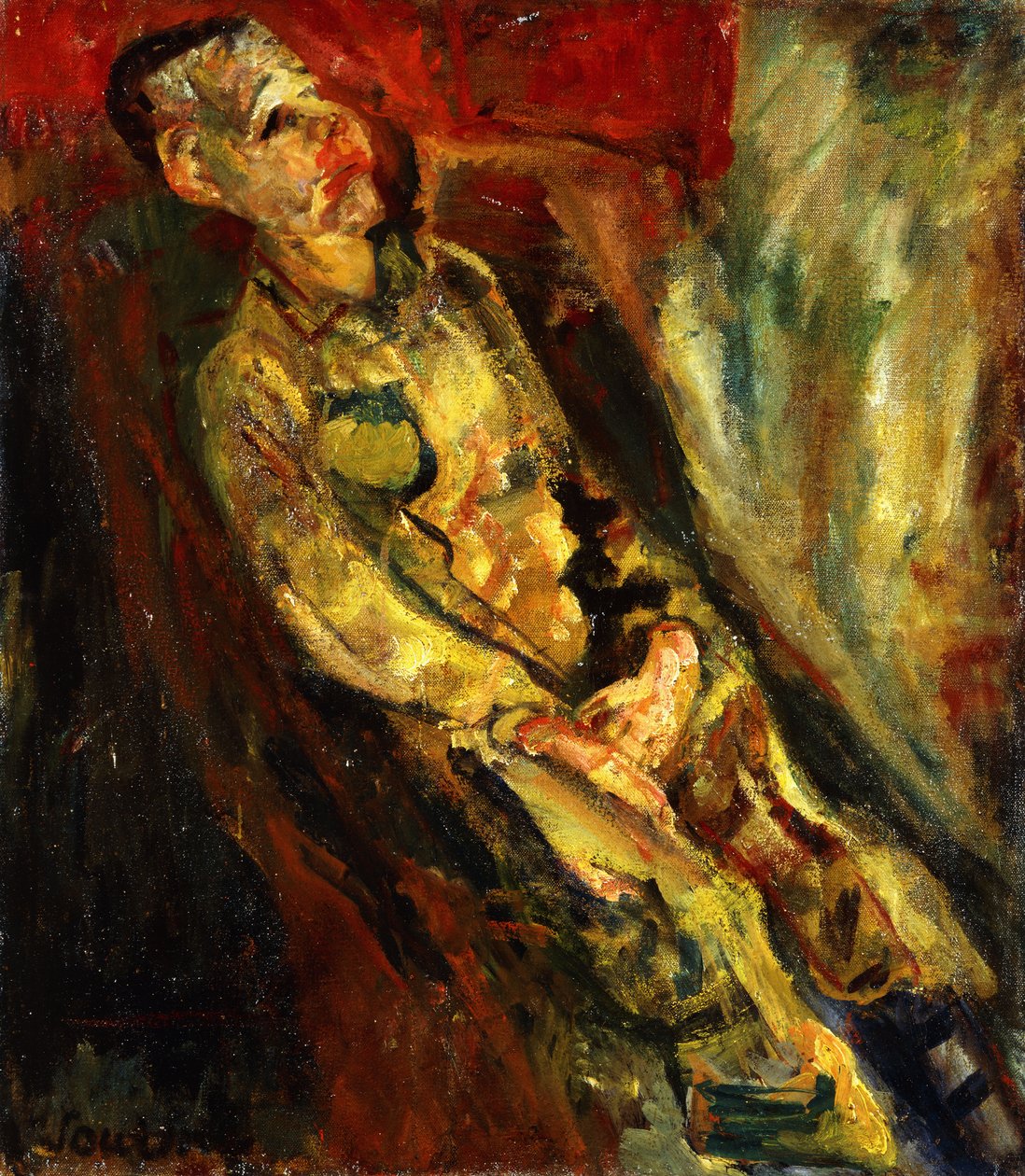 座っている男;着席した男、1923年頃 作： Chaim Soutine