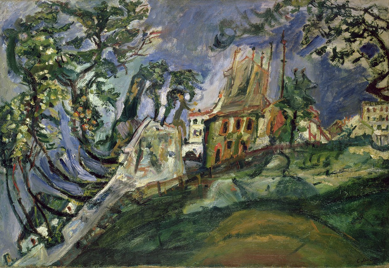 モンマルトル、1919年頃 作： Chaim Soutine