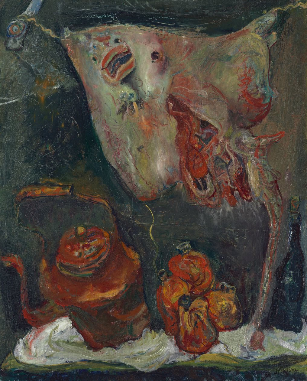 レイフィッシュのある静物、1923 作： Chaim Soutine