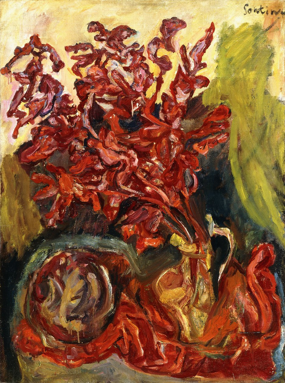 グラジオラス、1919年頃 作： Chaim Soutine