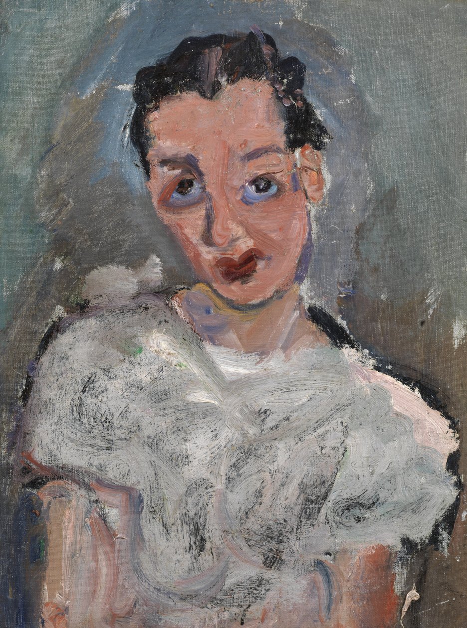 白いブラウスの若い女性 作： Chaim Soutine