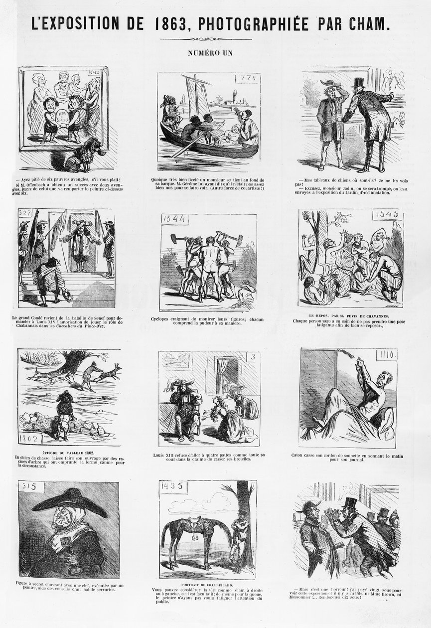 1863年5月10日、「シャリヴァリ」からチャムが撮影した1863年の展覧会 作： チャム