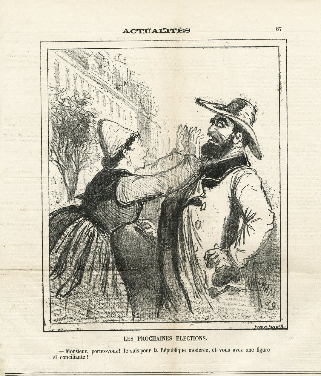 Le Charivari』に掲載されたCham（1819-1879）のイラスト 作： アメデ・ド・ノエ（チャム）