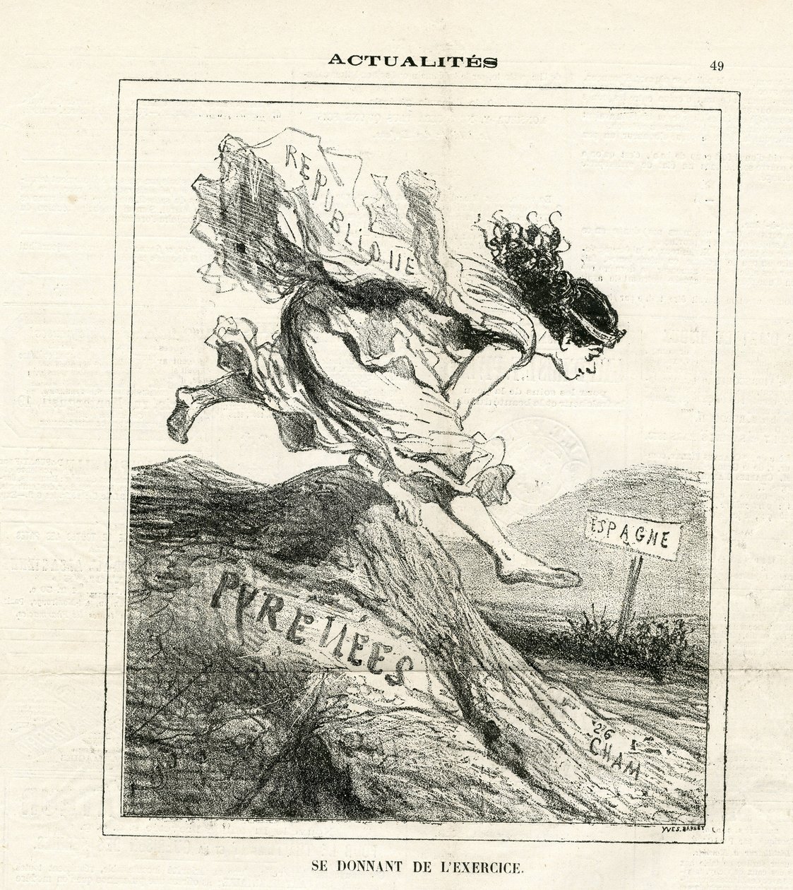 Le Charivari』に掲載されたCham（1819-1879）のイラスト 作： アメデ・ド・ノエ（チャム）