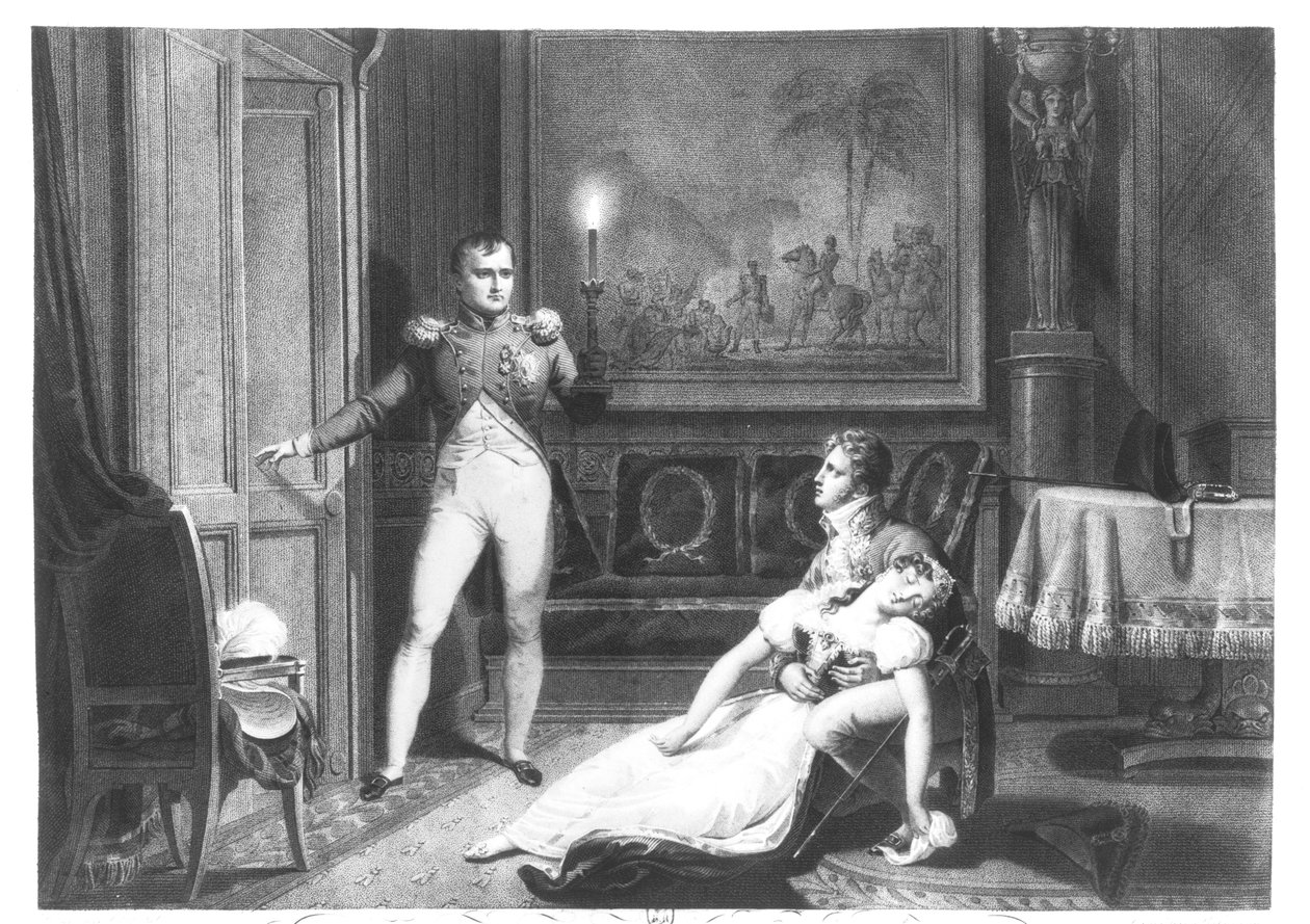 ナポレオン1世の離婚（1769-1821）とジョセフィーヌタッシャーデラパジェリー（1763-1814）1809年11月30日 作： チャールズ・アブラハム・シャスラット