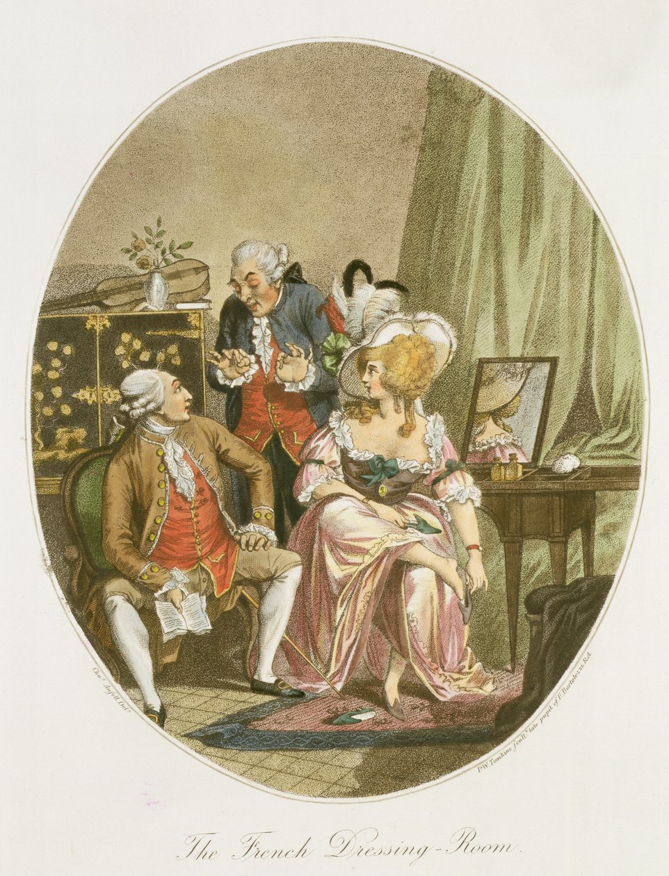 PW Tomkins（1760-1840）（アクアチント）によって刻まれたフランスの更衣室（64848、64849、64850も参照） 作： チャールズアンセル