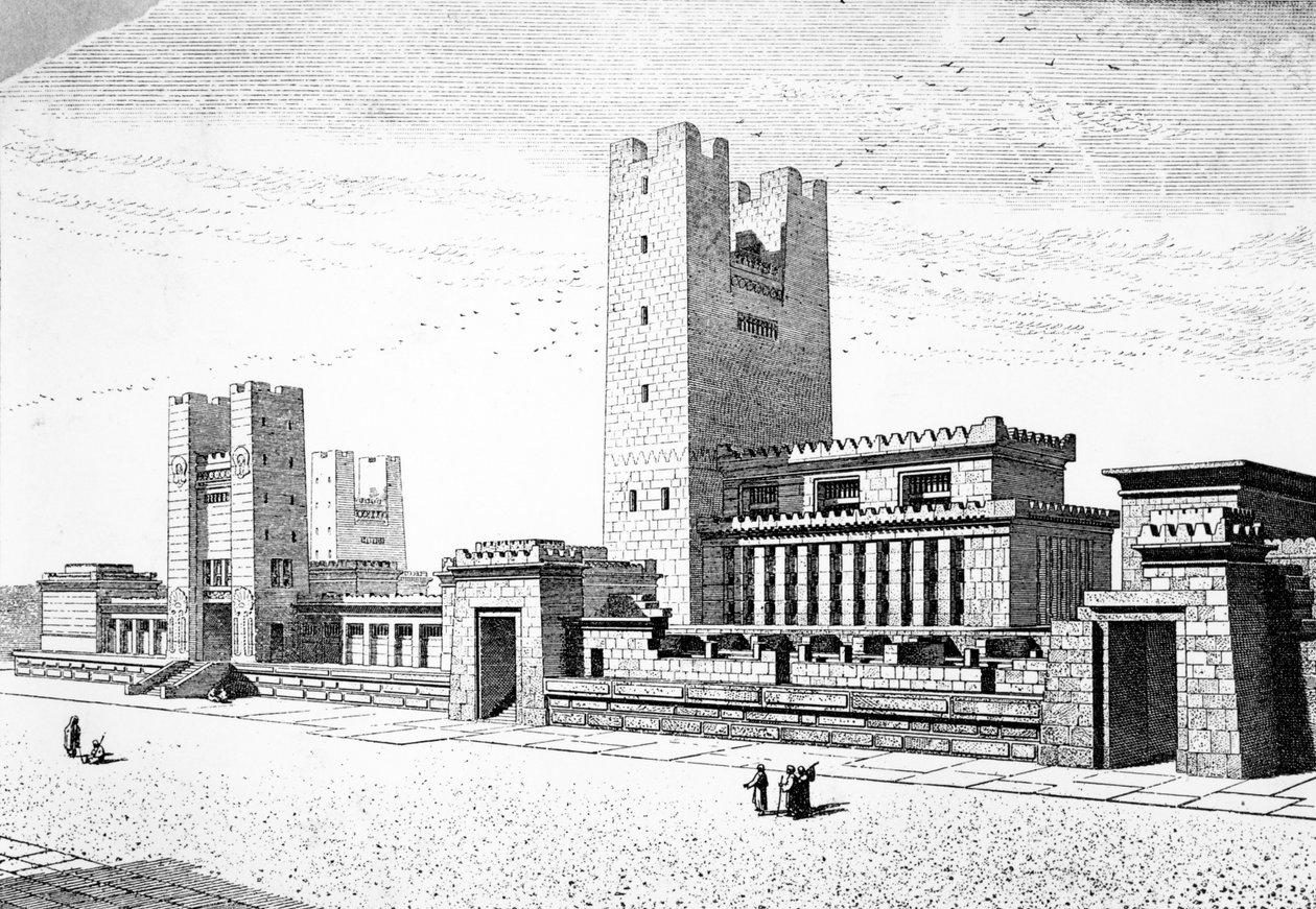 1887年のエルサレムのソロモン神殿の再建 作： チャールズ・チピエス