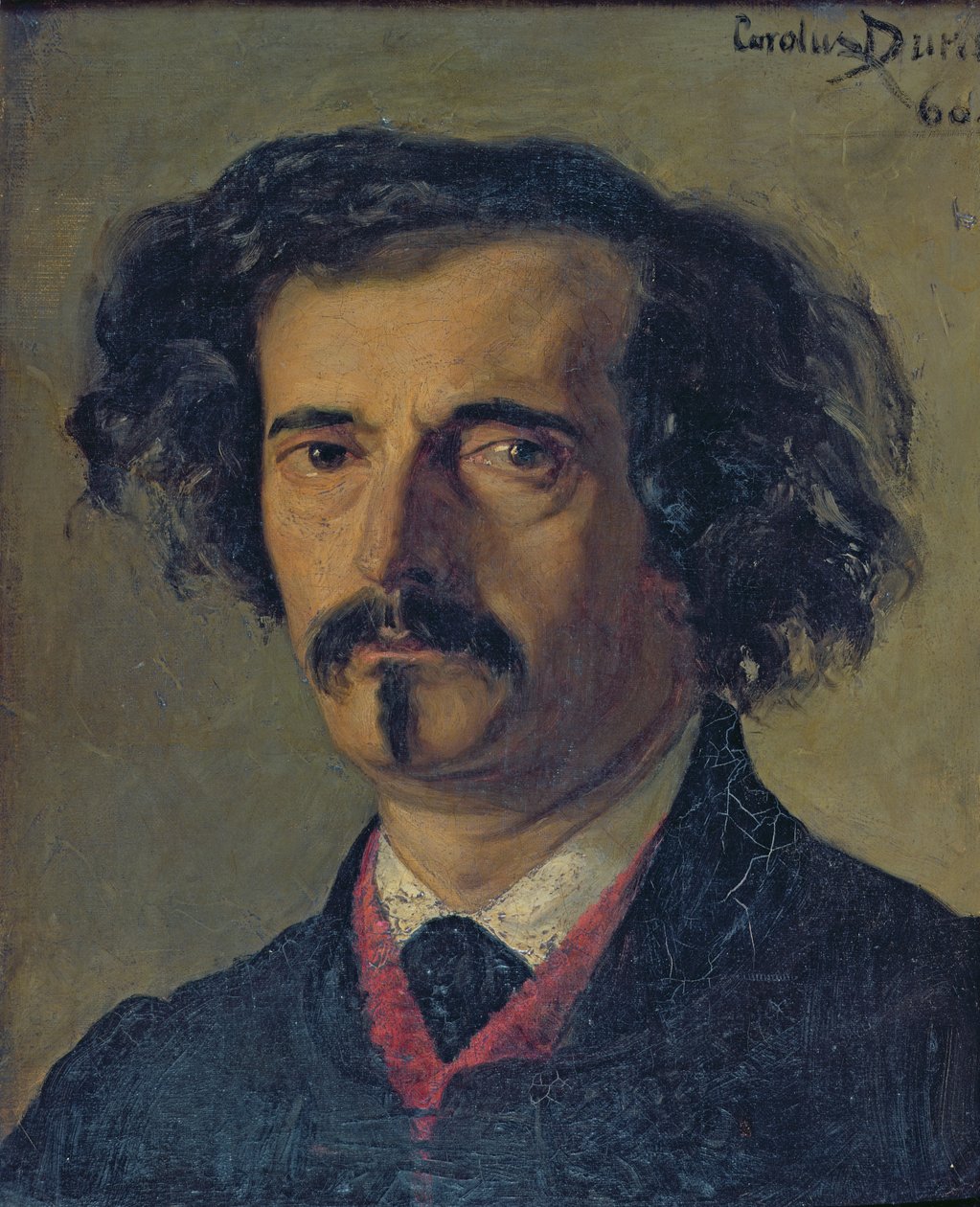 ジュール・バービー・ドビリーの肖像（1808-89）1860 作： シャルル・エミール・オーギュスト・カロルス・デュラン