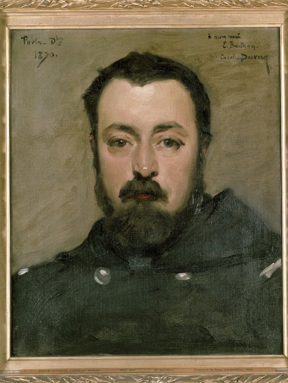 M.ベルトンの肖像、1870年 作： シャルル・エミール・オーギュスト・カロルス・デュラン