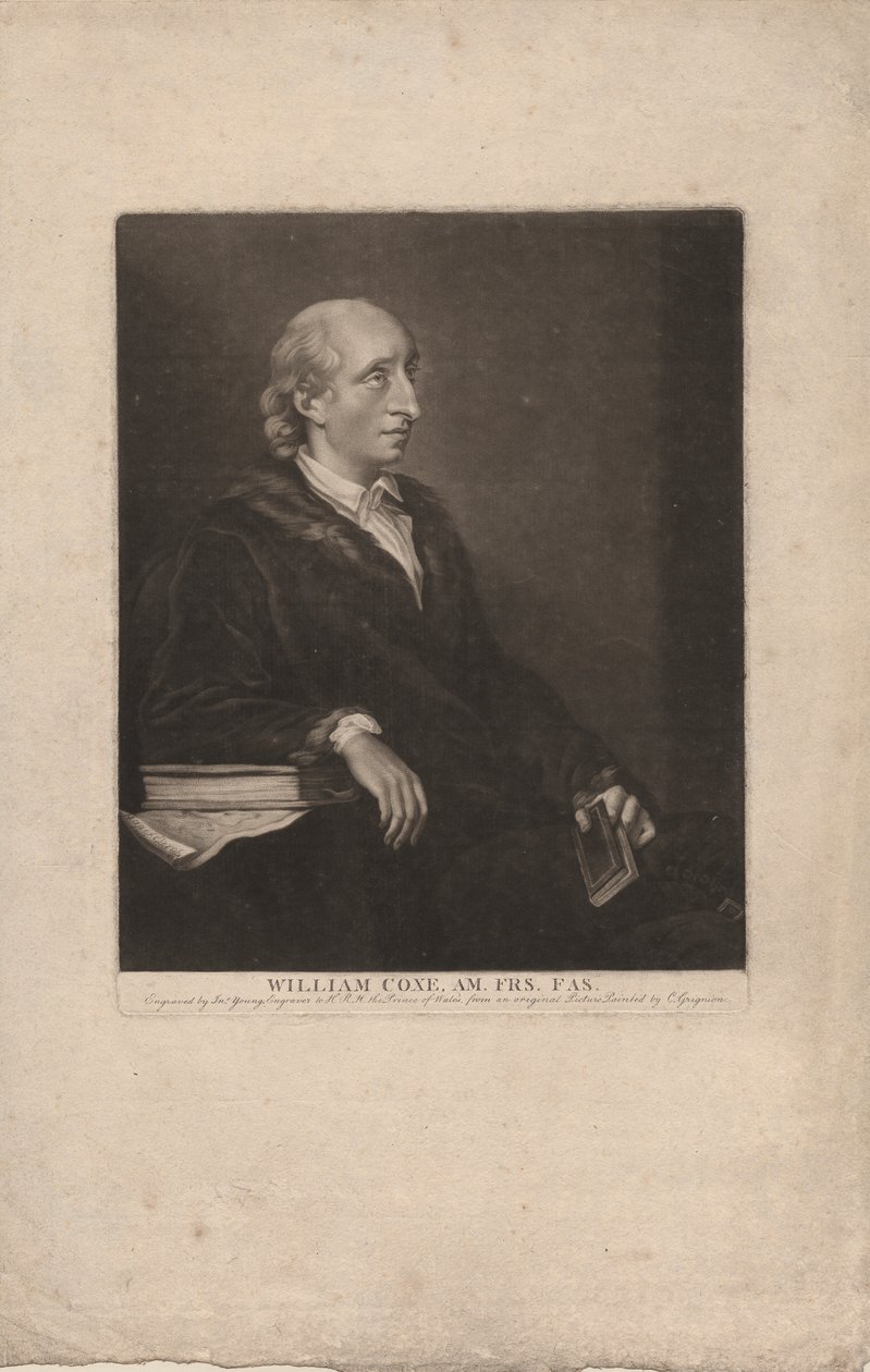 ウィリアム・コックス、ジョン・ヤング（1755-1825）、1785年頃（メゾチント）によって彫刻 作： チャールズグリニオン