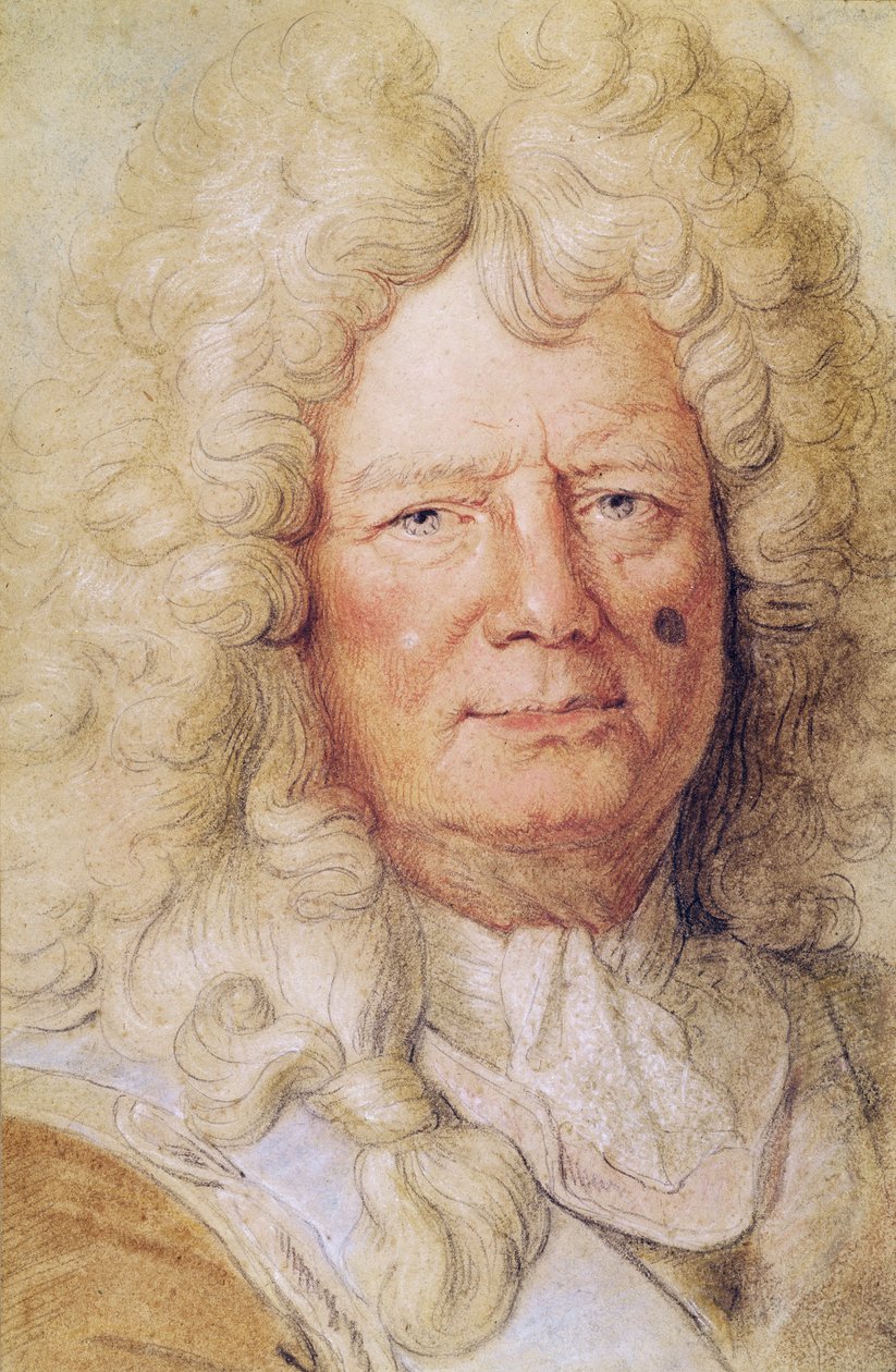 セバスチャン・ル・プレストル・ド・ヴォバンの肖像（1633-1707）（紙にパステル） 作： チャールズ・ル・ブラン