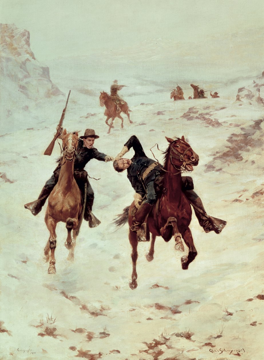 The Despatch Riders、1900 作： チャールズ・シュレイフォーゲル