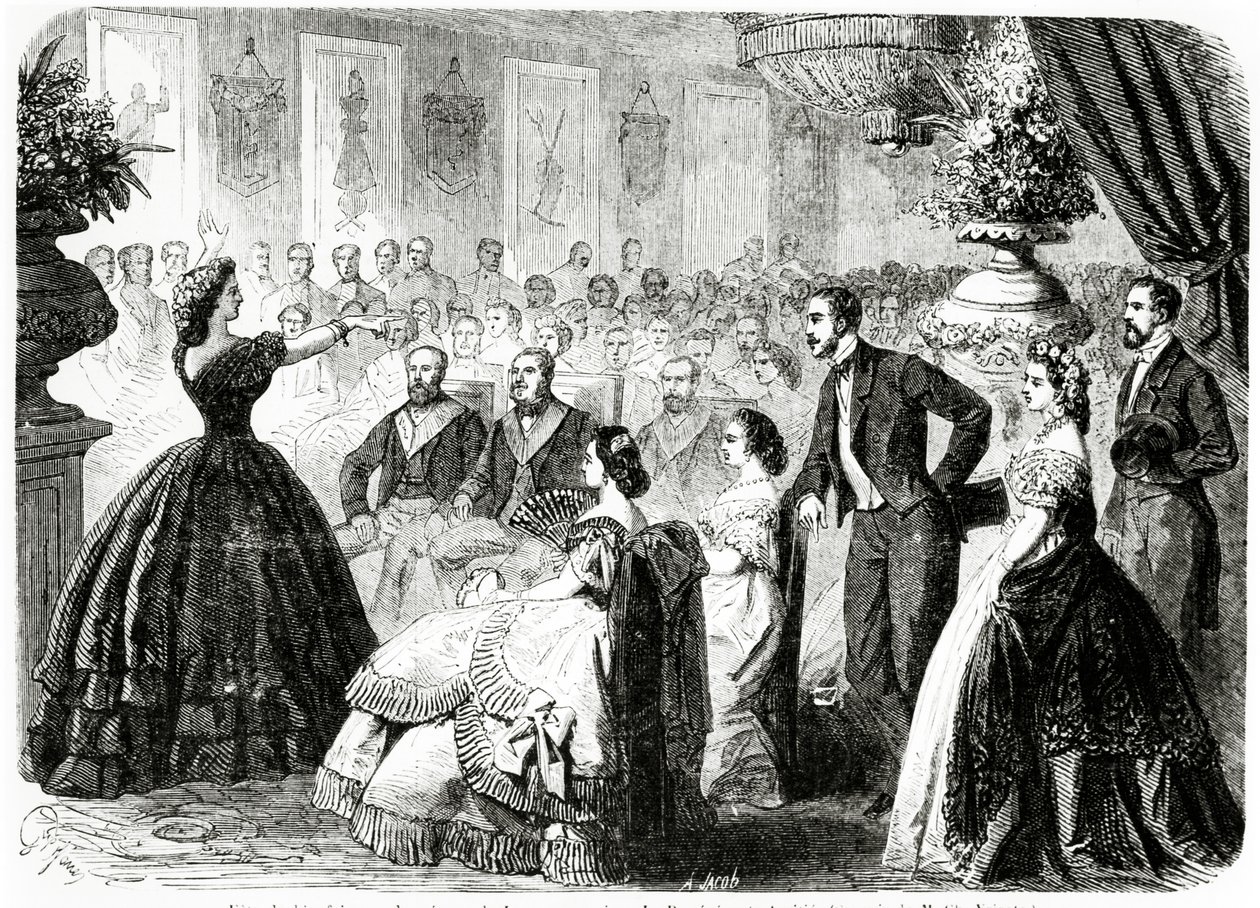 1862年パリ、フランスのグランドオリエント、メイソンロッジオブパーセバーリングフレンドシップでのチャリティーフィット 作： チャールズ・イリアテ
