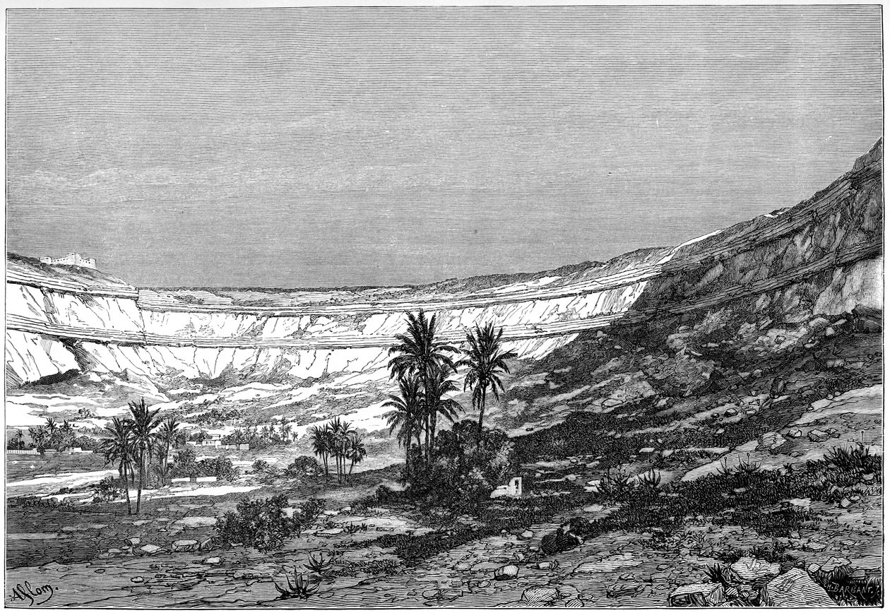 Kasr-el-jebel Cirque、シリア、c1890 作： チャールズ・バルバント