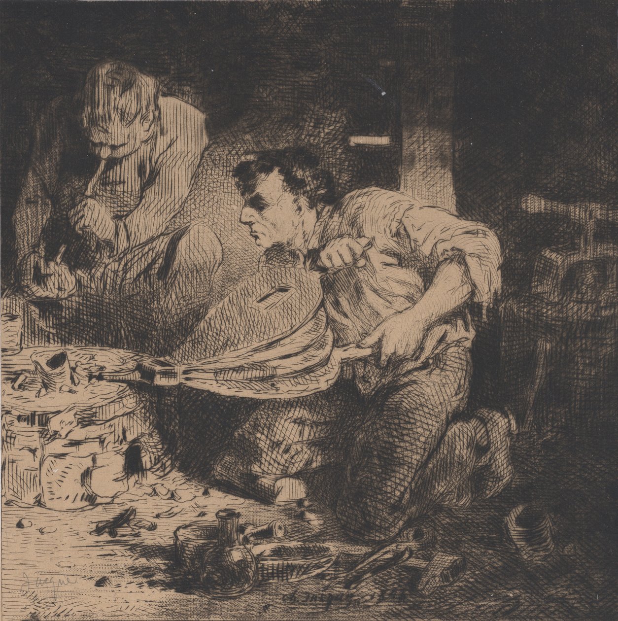 偽造者、1843年。 作： チャールズ・エミール・ジャック