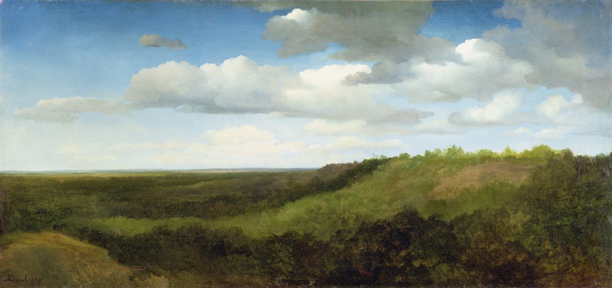 ローマのカンパーニャの風景、1836年 作： チャールズ・フランソワ・ドービニー