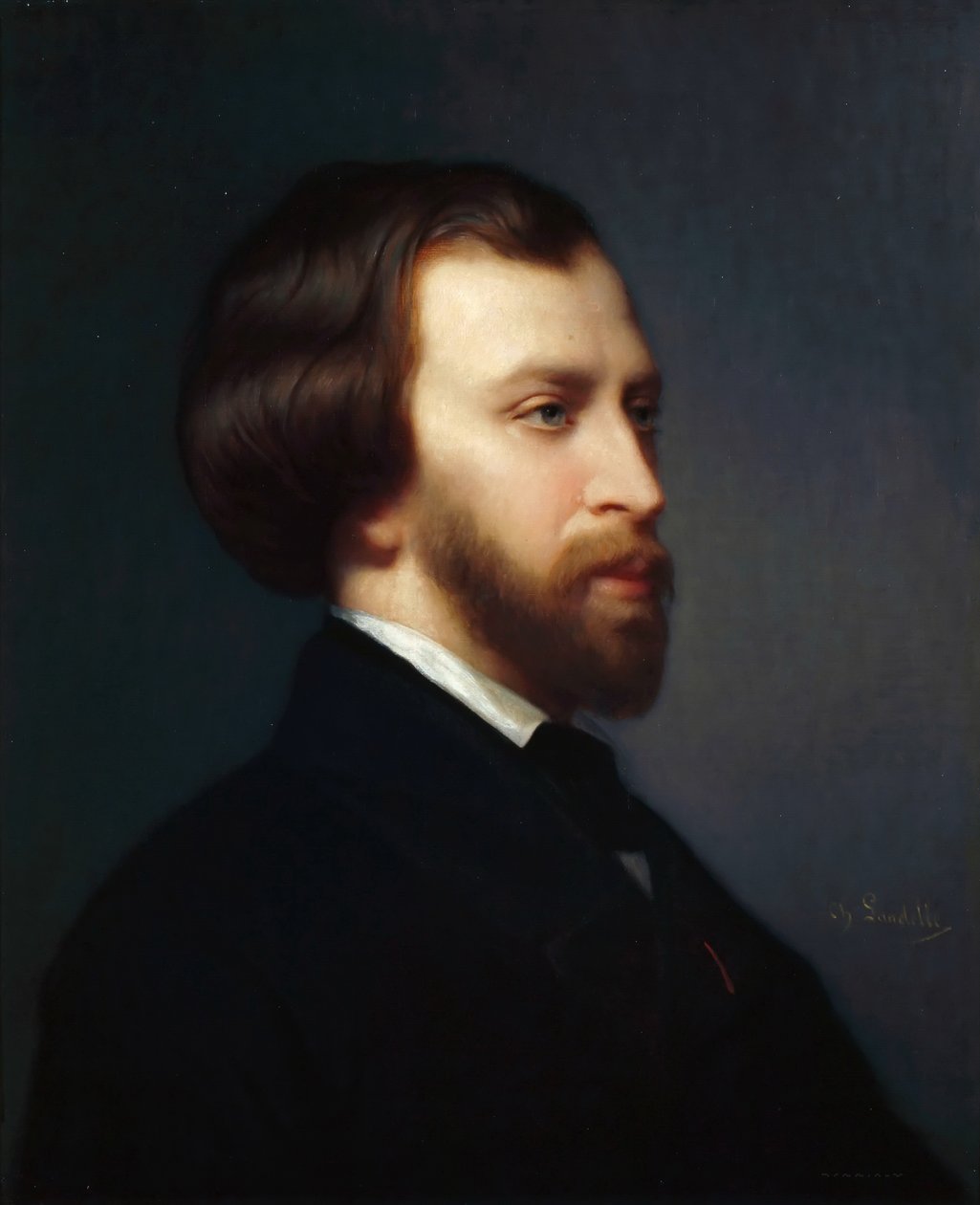 Alfred de Musset 1810-1857の肖像 作： チャールズ・ランデル