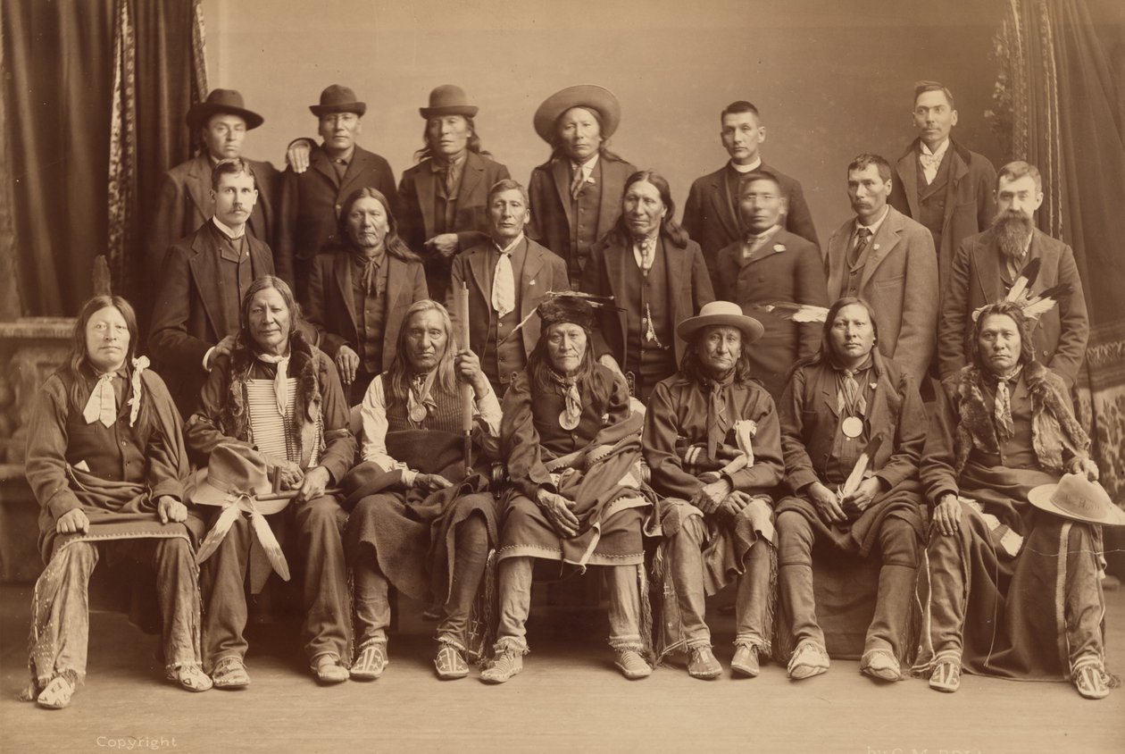 スー族代表団（1891年）（写真 作： チャールズ・ミルトン・ベル