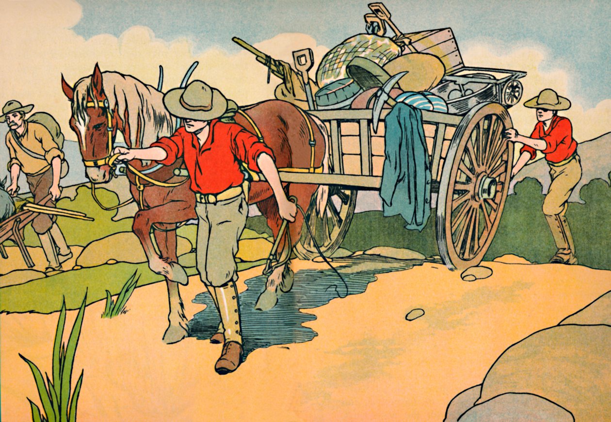 ゴールドフィールドに向けて、1912 作： チャールズ・ロビンソン