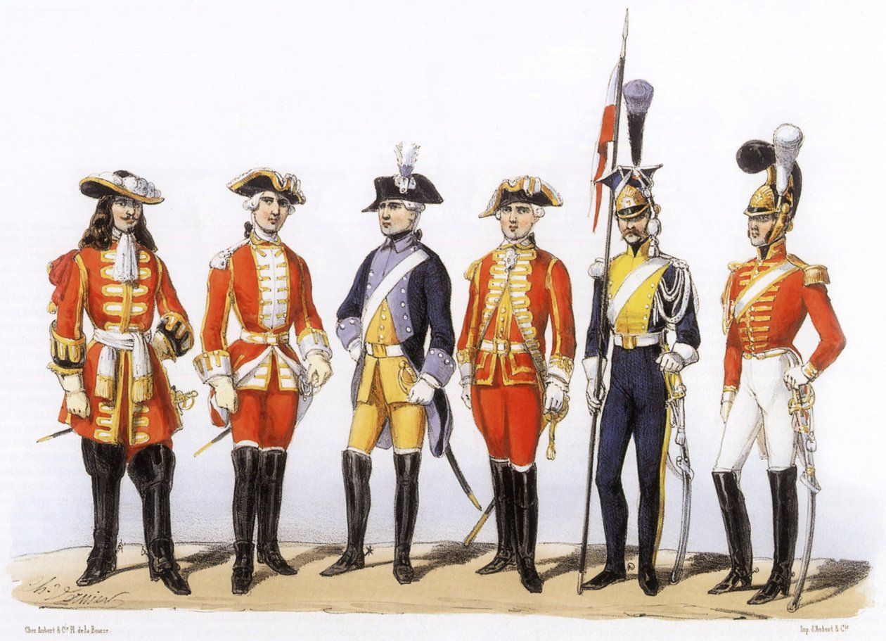 フランス軍のユニフォーム軽騎兵 作： シャルル・バーニア